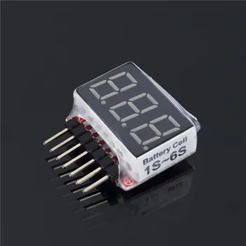 1pc 1S-6S LED Low Voltage Buzzer Alarm Lipo Batteri Indikator Checker Tester Nye Hot!