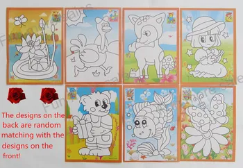 1pc 2-i-1 Magic Papir Farve Kort Skrabe maling børn Tegning Legetøj, som Børn Baby tidlig uddannelse 127*171mm
