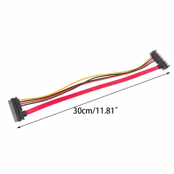 1Pc 30cm 22Pin(15+7) Mand Til 22 pin Female SATA-Serial ATA-Data Power Kabel-Extension-Stik Ledningen SATA-Kabler C26