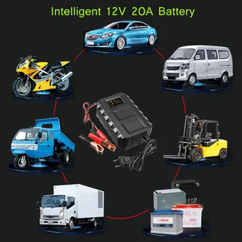 1Pc Bil, Motorcykel Intelligent 12V 20A Bil Batterier Bly / Syre-Smart Batteri Oplader CSL2017