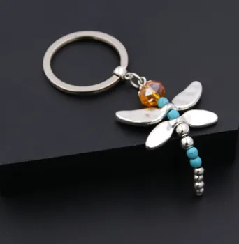 1PC Dragonfly Lotus Charms Dejlige Søde Crystal Charm Vedhæng i Tasken, Håndtaske Bil nøglering Nøglering Bryllup Part Gave Til en Ven