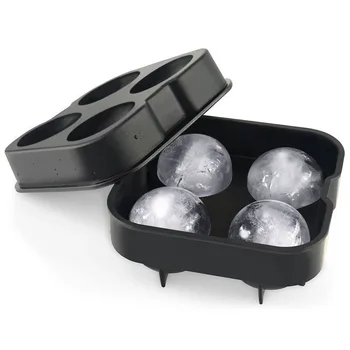 1Pc Ice Ball Maker - Nyhed Mad-Grade Silikone Is Skimmel Bakke Med 4 X 4,5 cm Bold Kapacitet(00257)