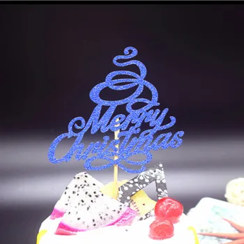 1pc Kreative Glædelig Jul Kage Flag Topper Multi Farver og Cup Cake Flag For Xmas Party Kage Bagning Dekoration af Forbrugsstoffer