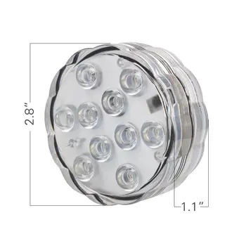 1Pc/masse 3W RGB swimmingpool LED lys IP68 undersøiske spotlight Lampe med Fjernbetjeningen Lyser 4.5 V belysning LAMPER