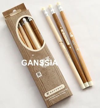 1PC/masse Vintage sletbare gel pen 0,5 mm træ-blyant design penne Kontor escolar canetas Skole leverancer af kontorartikler (ss-1253)
