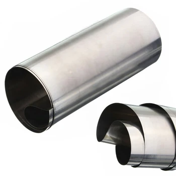 1pc Mayitr Sølv 304 Rustfrit Stål og Fin Plade Plade Folie Rulle 0,1 mm*100 mm*1000mm For Præcision Maskiner Vedligeholdelse