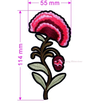 1pc Stryg-på-Sy-om Pletter Rød Rose Blomst Motiv Applique Kvinder DIY Tøj Mærkat Bryllup Patch Kjole Ornament