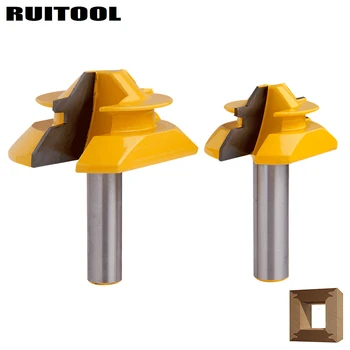 1pc Tenon Cutter 45 Graders Router Smule Fræsere 1/2