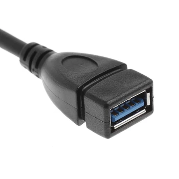 1Pc USB 3.0 Højre / Venstre Vinkel 90 Graders forlængerkabel Mandlige og Kvindelige Adapter Netledning USB-Kabler Drop shipping