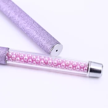 1Pc UV Gel Liner Tegning Børste 5mm-20mm Farverige Perle Håndtag med Hætte Maleri Pen polske Manicure Nail Art Værktøj 4 Størrelser