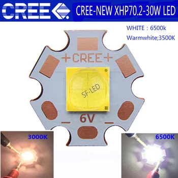 1STK 2018 Nyeste High Power Cree XHP70.2 Hvide 6500K / 3500K Varm Hvid LED Emitter Med 20mm DTP Kobber MCPCB