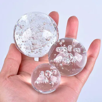 1stk 3 cm 4 cm Krystal Glas Bubble Ball Kvarts Kugler Magic Ball Hjem Indretning Fengshui Krystal Kugle, Kunsthåndværk Arts&Samling