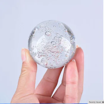 1stk 3 cm 4 cm Krystal Glas Bubble Ball Kvarts Kugler Magic Ball Hjem Indretning Fengshui Krystal Kugle, Kunsthåndværk Arts&Samling