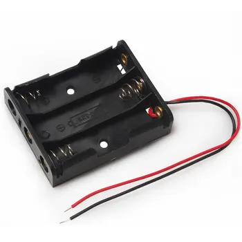 1STK 4.5 V Batteri Box 3*AA Plast Box Sort Plast Batteri Holder Tilfælde Kablede Body Power Bank DIY-Boks For AA-Batteri