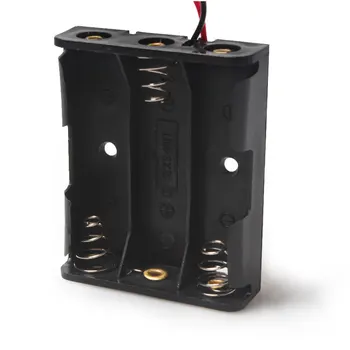 1STK 4.5 V Batteri Box 3*AA Plast Box Sort Plast Batteri Holder Tilfælde Kablede Body Power Bank DIY-Boks For AA-Batteri
