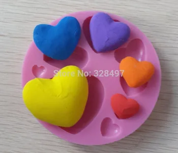 1STK Cirkel Kærlighed Hjerte Form fondant forme,silikone formen sæbe,stearinlys forme,sukker håndværk værktøjer,chokolade forme,bageforme C073