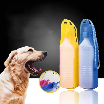 1stk Hund, Kat Vand Flaske 250ml Sammenklappelig Dispenser Rejse Feeding Bowl Høj Kvalitet På Hot Salg