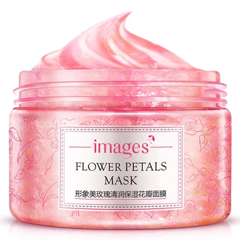 1stk Kosmetik rosenblade Fugtgivende ansigtsmaske Kridtning Fragrans Kronblade Fugtgivende Vaskbar Sove Maske Anti-Aging hudpleje