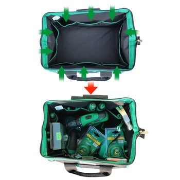 1stk LAOA 600D Værktøj taske Elektriker Stor kapacitet Repair tool kit-vandtæt tasker til opbevaring for Elektrikere Værktøjer