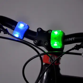 1stk Mini Vandtæt Silikone mountain Bike Light Cykling Beetle Advarsel lys Foran Bageste Hale Lampe Cykel lys BL8021