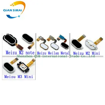 1STK Nye Fingerprint Sensor Hjem knappen Tilbage Flex-Kabel For Meizu M2mini M3 Mini Metal M2 BEMÆRK phone gratis fragt
