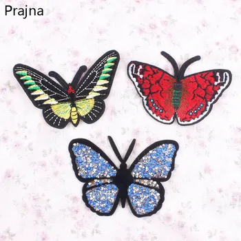 1STK Nye Mode Broderi Butterfly Patch Applikeret Jern På Patches Søde Billige Sy Lapper Til Tøj Kjole Indretning Badge