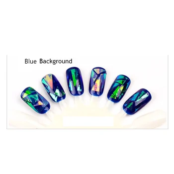 1stk Nye Super Skinnende Glas Finger Nail Art Stickers Folier, Papir DIY Beauty Nail Dekorationer