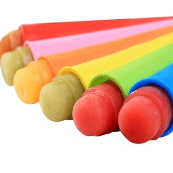 1stk Silikone Is Pop Skimmel Popsicles Mug Med Låg Is Beslutningstagere Skub Op Is Jelly Lolly Pop For Popsicle