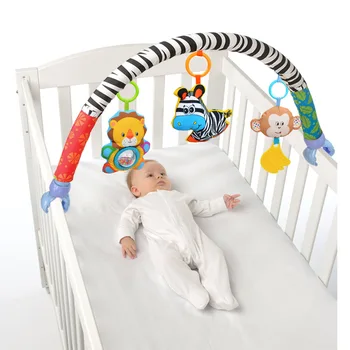 1stk Sozzy baby hængende baby blå elefant og pink bunny musik, legetøj Baby Bed & Klapvogn, Legetøj Baby Rangle
