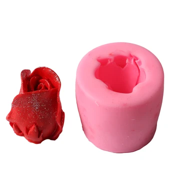 1STK Valentine ' s Day 3D Steg Blomst Chokolade Silikone Bageforme Skimmel Fondant Bryllup Kage Udsmykning Værktøjer Gave Forme til Bagning