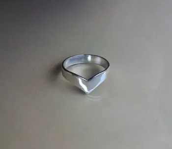1STK - Wide Band V Ring Chevron V Ringe Stabling Bryllup Band Buede Ringe Simple Geometriske Ringe til Kvinder, Mænd