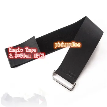 1STK YT1115B Haspe Magic Tape Rem Sort Kabel-Tie Bred 3,8 cm-Længde 50 cm Fri Fragt Sælge med Tab