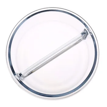 2/3 Grid Mikrobølgeovn Tætte Glas Frokost Boks, Gennemsigtig borosilikatglas bento Box Porcelæn Sæt; Rektangel,Runde