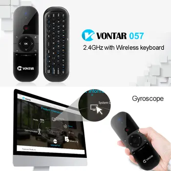 2.4 GHz Trådløs Mini Flyve Air Mouse engelsk russisk Tastatur Android Fjernbetjening, Genopladelige Tastatur til Smart TV Box PC