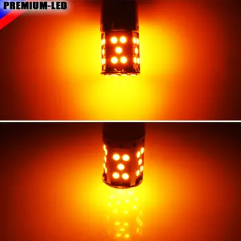 (2) Fri for Fejl Amber Gul 7440 T20 21W LED Pærer Til Bilens Forreste eller Bagerste blinklys Lys (Ingen Hyper Flash, og Ingen Ændring)