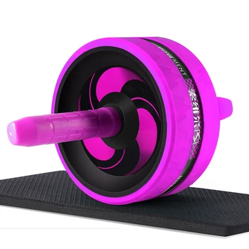 2 i 1 Ab Roller&Hoppe Reb Ingen Støj Abdominal Wheel Ab Roller med Mat for Motion Fitness