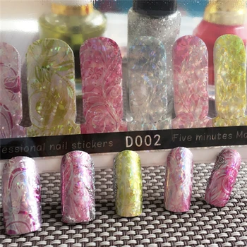 2 pakker nail wraps fuld dækning glitter selvklæbende klistermærker Nail Art Mærkat Mærkat Skønhed Manicure værktøjer søm tilbehør til udsmykning