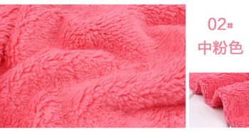 2# pink 1 meter Berber-Fleece Stof camoFleece Shu Bomuldsfløjl for DIY legetøj sleepcoat pyjamas nighty bedgown materiale