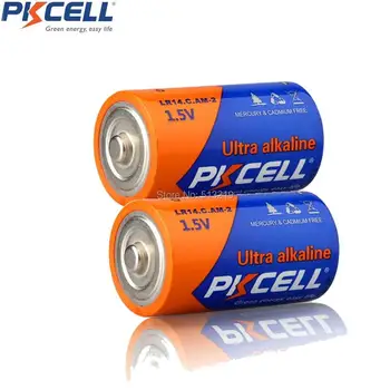 2 stk 1,5 V Alkaline LR14 AM-2-Batteri C Overlegen i forhold til R14P UM2 For Gas-Komfur,Mircophone,Vandvarmer