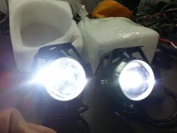 2 stk 125W Motorcykel Tur Signal-LED Lygten Vandtæt LED Tåge Lys 3000LM U5 Chip Motorcykel Kørsel Spot pandelampe+Switch