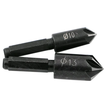 2 STK 7 Fløjte Undersænker Drill Bit Hex Black Undersænker Kedeligt Sæt til Træ, Metal Quick Change-Boret Værktøj