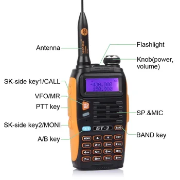 2 Stk Baofeng GT-3 MarkII Dual Band VHF/UHF 136-174/400-520MHz Skinke To-Vejs Radio Walkie Talkie Programmering Kabel CD-Software