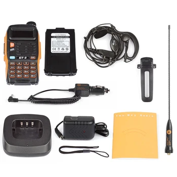 2 Stk Baofeng GT-3 MarkII Dual Band VHF/UHF 136-174/400-520MHz Skinke To-Vejs Radio Walkie Talkie Programmering Kabel CD-Software