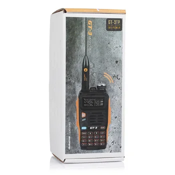 2 STK Baofeng GT-3TP MarkIII TP 1/4/8Watt High Power Dual Band 2M/70cm Skinke To-Vejs Radio Walkie Talkie med Programmering, Kabel - /CD
