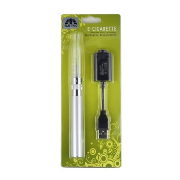 2 stk eGO H2 Vabel-kit Elektronisk Cigaret 1100mah batteri 2,0 ml forstøver Røg Olie 10ml Flaske e cigaret vape pen vaporizer
