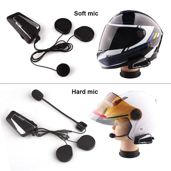 2 stk Fodsports T9S Motorcykel Hjelm Headset Bluetooth Moto Intercom 1200m Vandtæt IPX6 Med 800mah Batteri FM-Radio