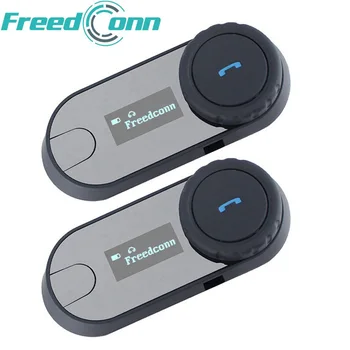 2 stk FreedConn TCOM-SC Bluetooth Motorcykel Hjelm Intercom Moto BT Interphone-Headset med LCD-Skærmen FM-Radio