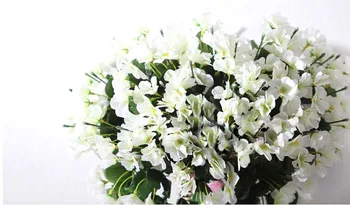 2 Stk Hænge Violette Blomster, Kunstige Blomster, Grønne Leavies Garland Falske Plante Vedbend Faux Frugt Vine Blad Bryllup Dekoration