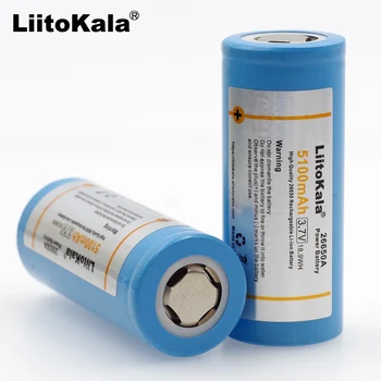 2 stk. Liitokala 26650-55A 5000 mAh 26650 genopladelige Li-ion-batteri 3,7 V batteri Lommelygte 20A batteri 3,6 V