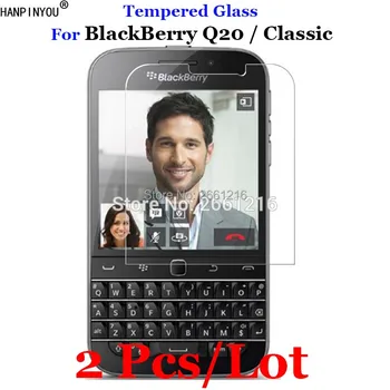 2 Stk/Masse Til BlackBerry Q20 Hærdet Glas 9H 2.5 D Premium-Screen Protector Film Til BlackBerry Q20 / Classic 3.5